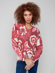 Printed V-Neck