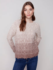 Ombre Cable Knit Sweater-Watch Us Women Oakville