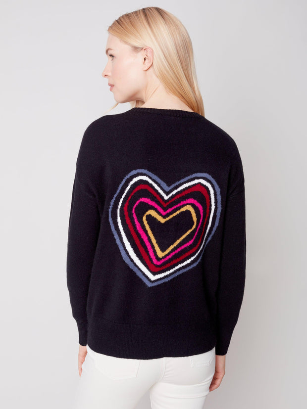 Jacquard Heart Sweater-Watch Us Women Oakville