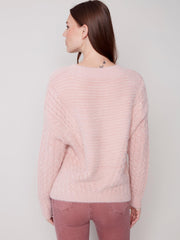 Cable Detail V-Neck Sweater