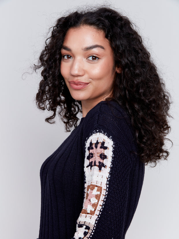 Crochet Sleeve Sweater