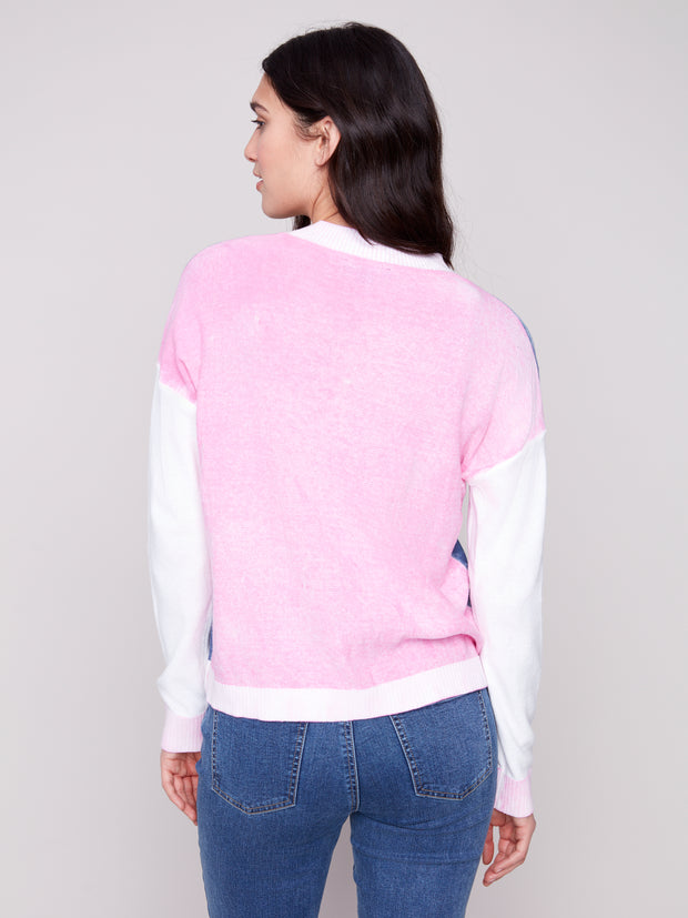 Drop Shoulder V-Neck Sweater