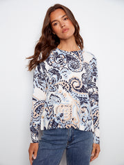 Swirl Print Sweater