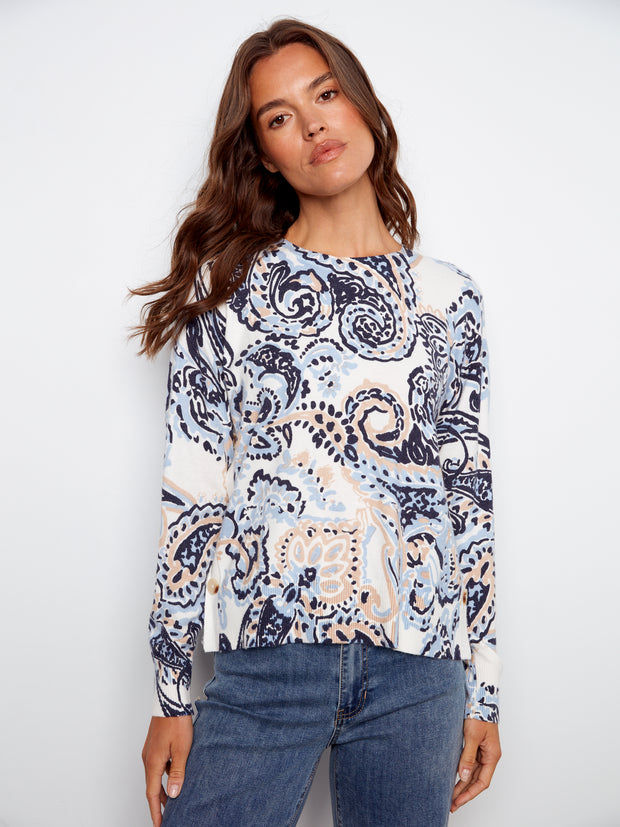 Swirl Print Sweater