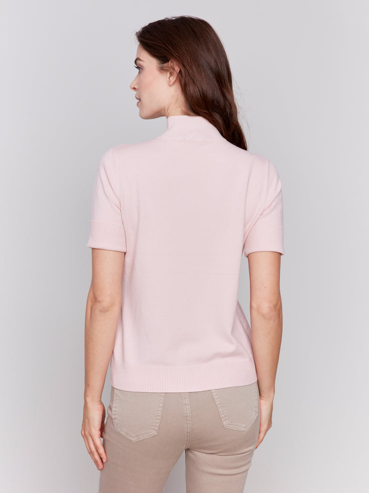 Short Sleeve Mock Neck