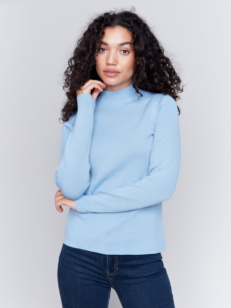 Reversible Mock Neck Sweater