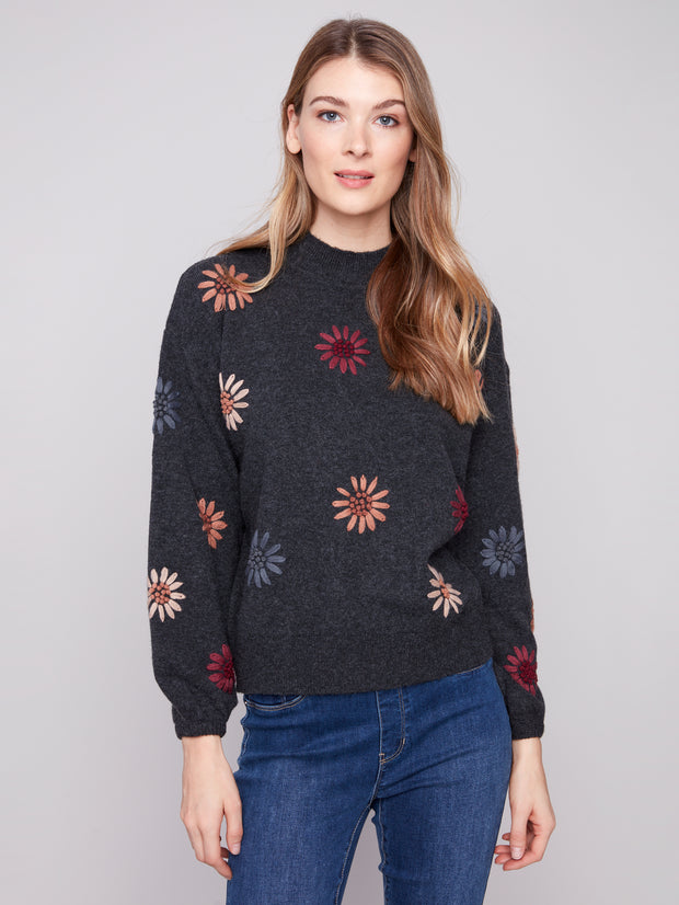Floral Embroidered Sweater