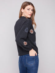 Floral Embroidered Sweater