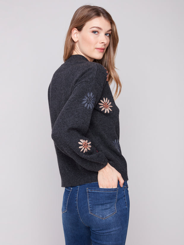 Floral Embroidered Sweater