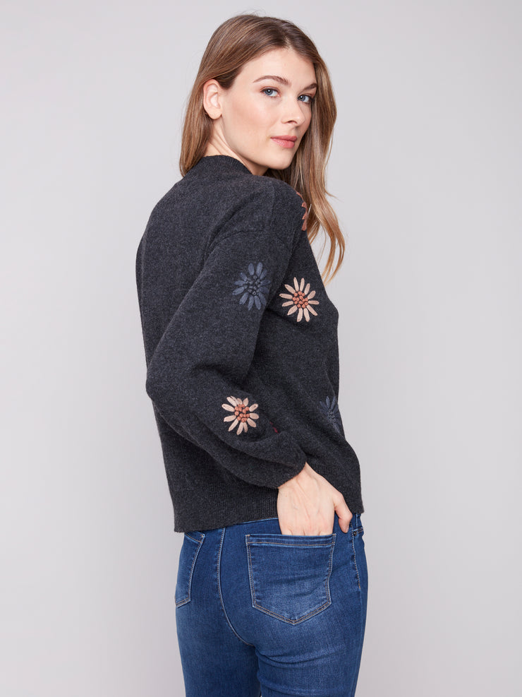 Floral Embroidered Sweater