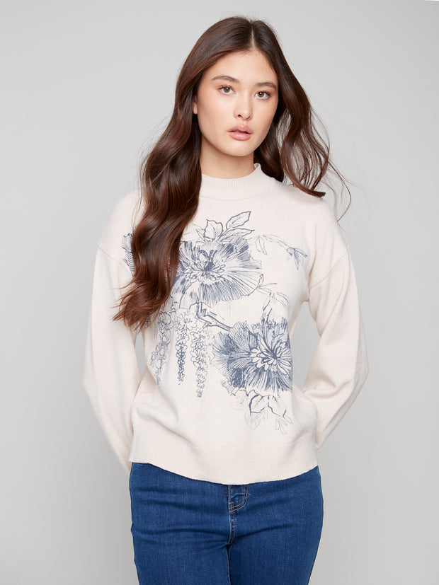 Floral Printed Sweater