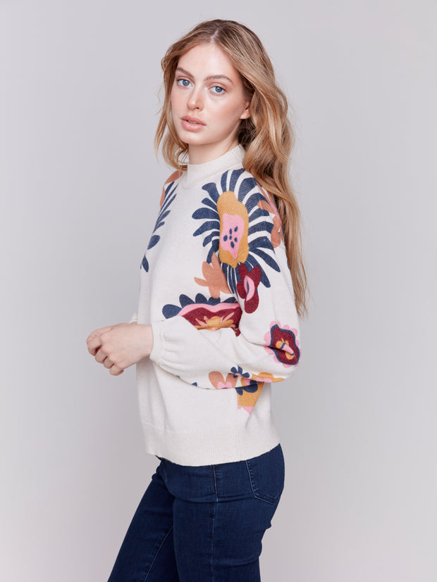 Floral Printed Sweater