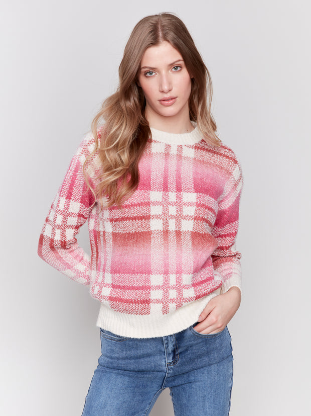 Jacquard Plaid Sweater