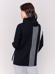 Jacquard Houndstooth Sweater