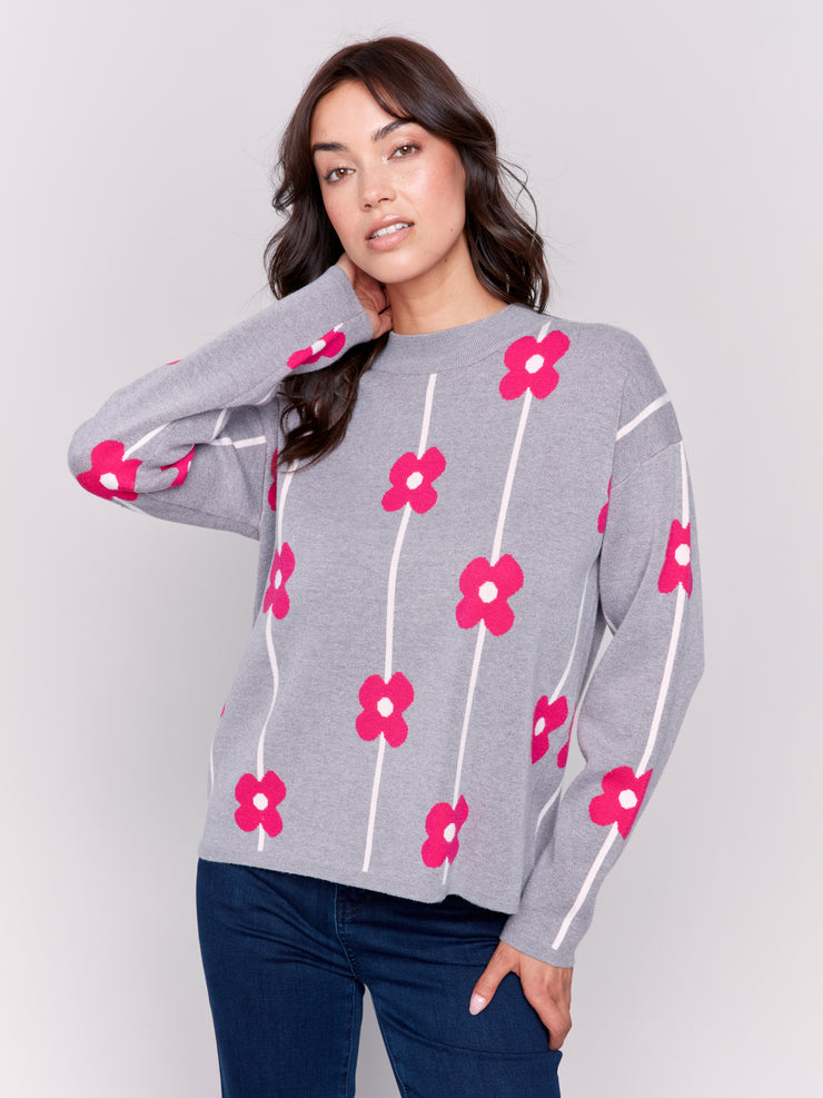 Floral Jacquard Sweater