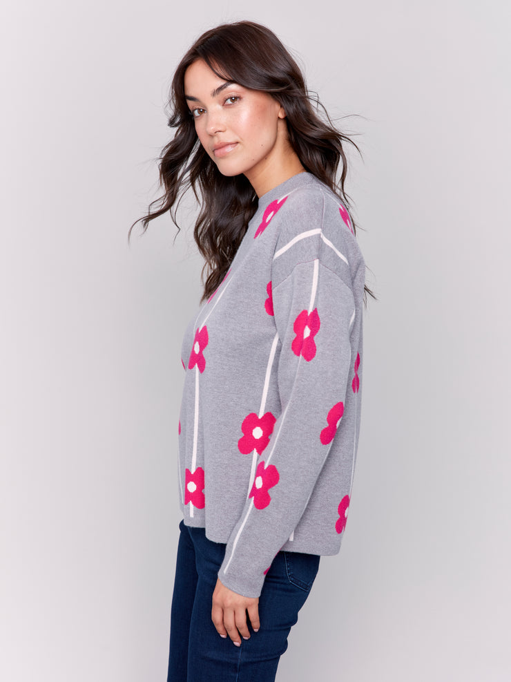 Floral Jacquard Sweater