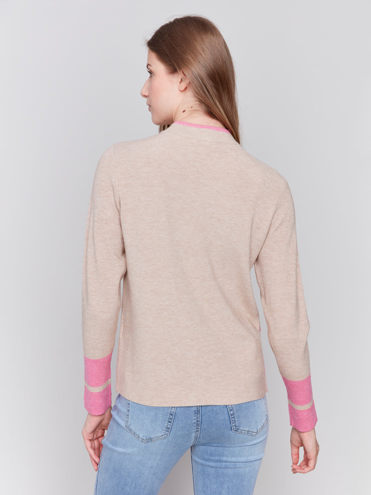 Contrast Detail Sweater