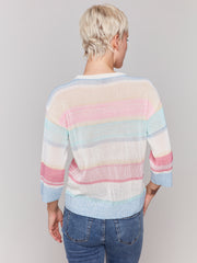 Pastel Striped Crew Neck Sweater