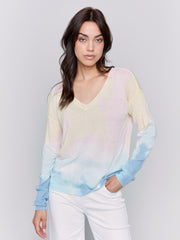 Tie Dye V-Neck Sweater