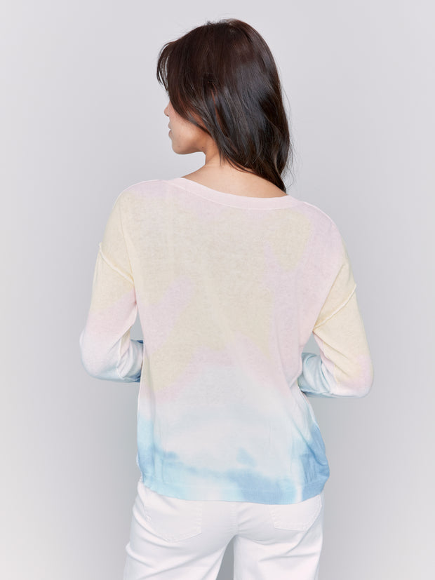 Tie Dye V-Neck Sweater