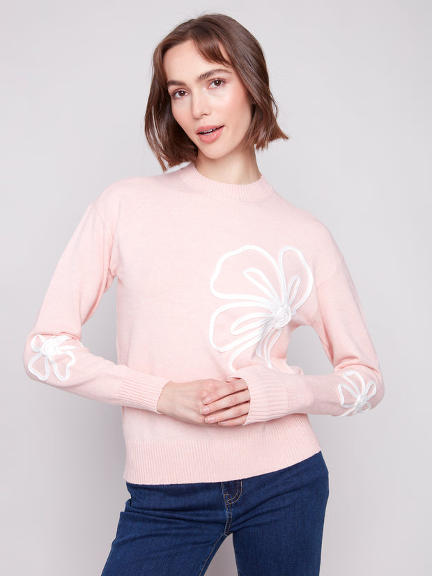 Embroidered Flowers Sweater