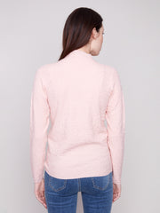 Textured Mock Neck Sweater