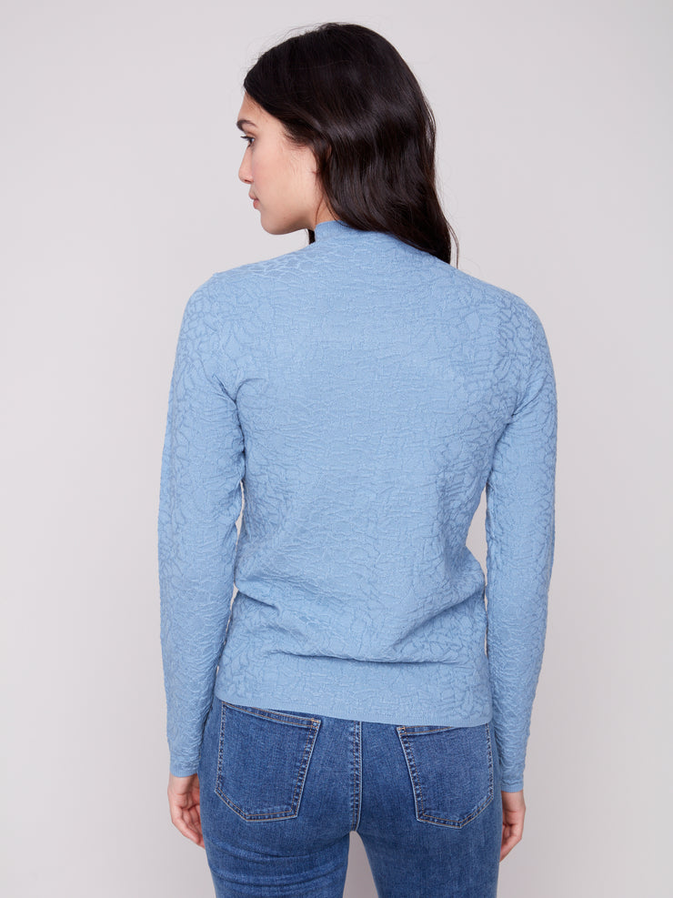 Textured Mock Neck Sweater