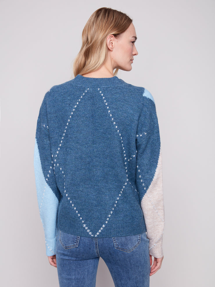 Argyle V-Neck Sweater