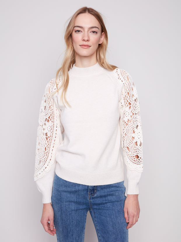 Crochet Sleeve Sweater