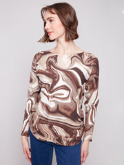 Swirls Boat Neck Sweater