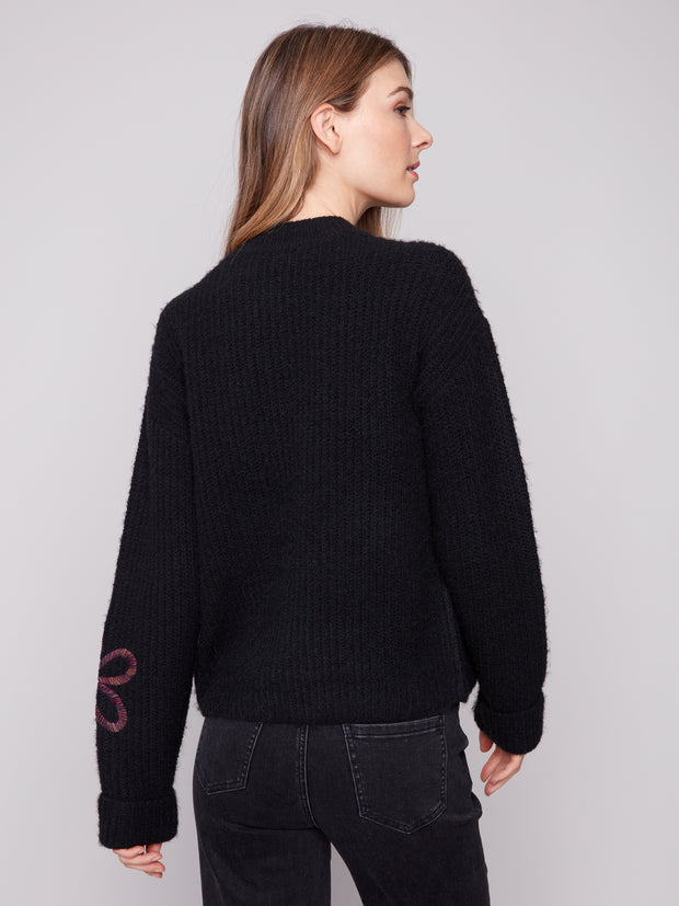 Embroidered Flowers Sweater