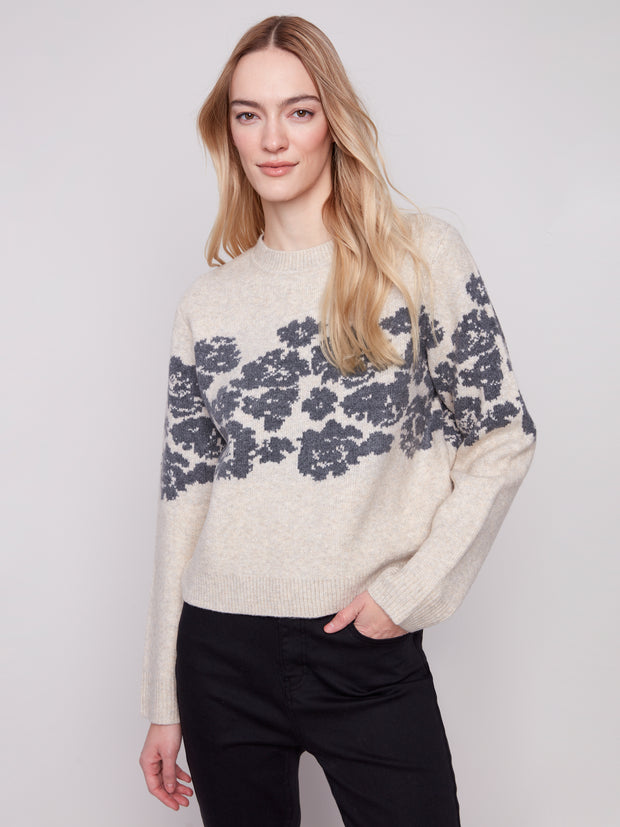 Floral Jacquard Sweater