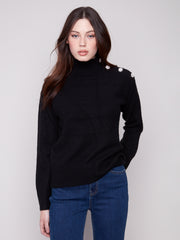 Fancy Button Detail Sweater