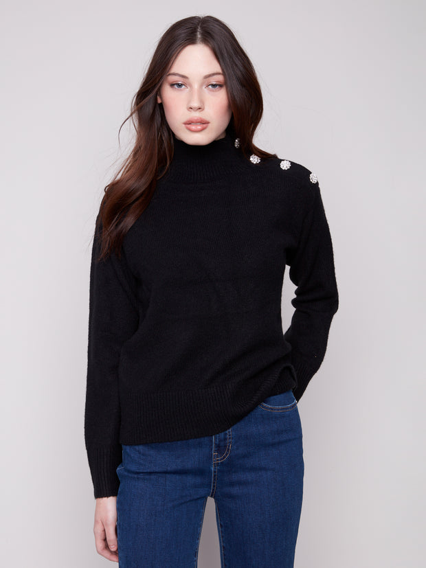Fancy Button Detail Sweater