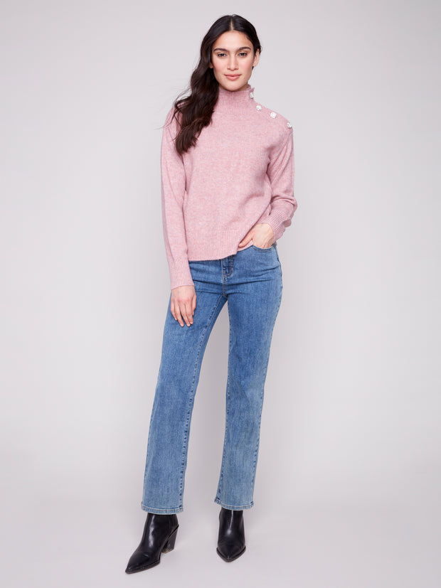 Fancy Button Detail Sweater