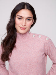 Fancy Button Detail Sweater