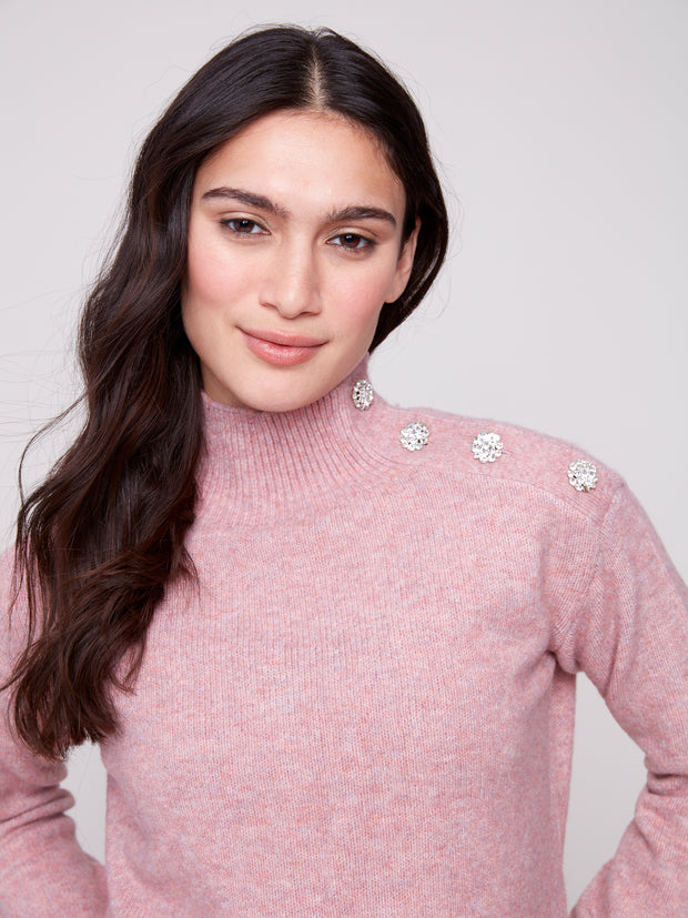 Fancy Button Detail Sweater