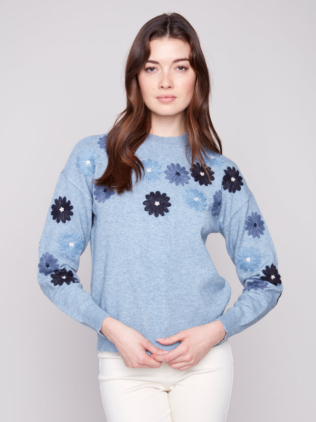Floral Embroidered Sweater