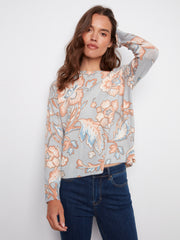 Printed Crew Neck Sweater