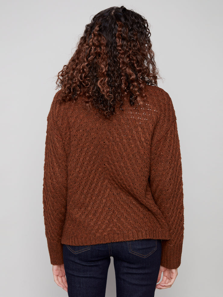 Cable Knit Turtleneck Sweater