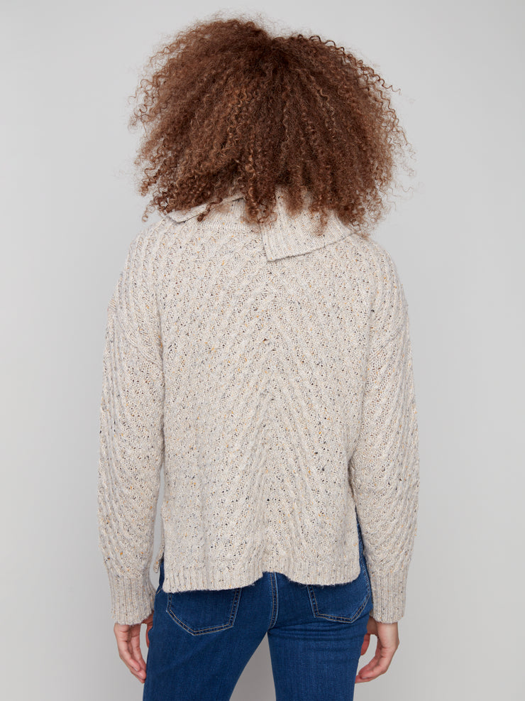 Cable Knit Turtleneck Sweater