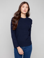 Ribbed Crew Neck Sweater