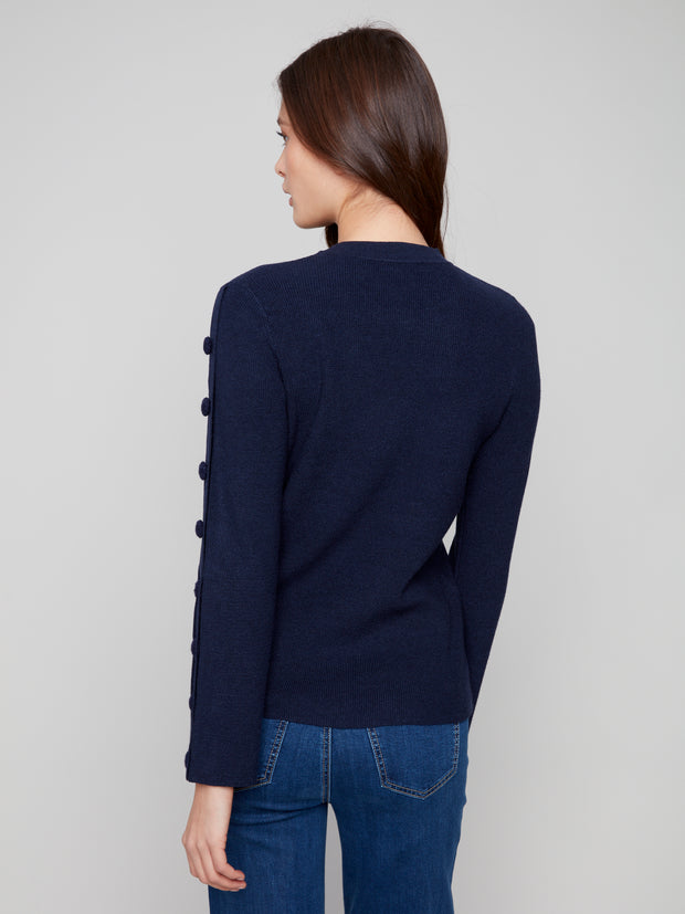 Ribbed Crew Neck Sweater