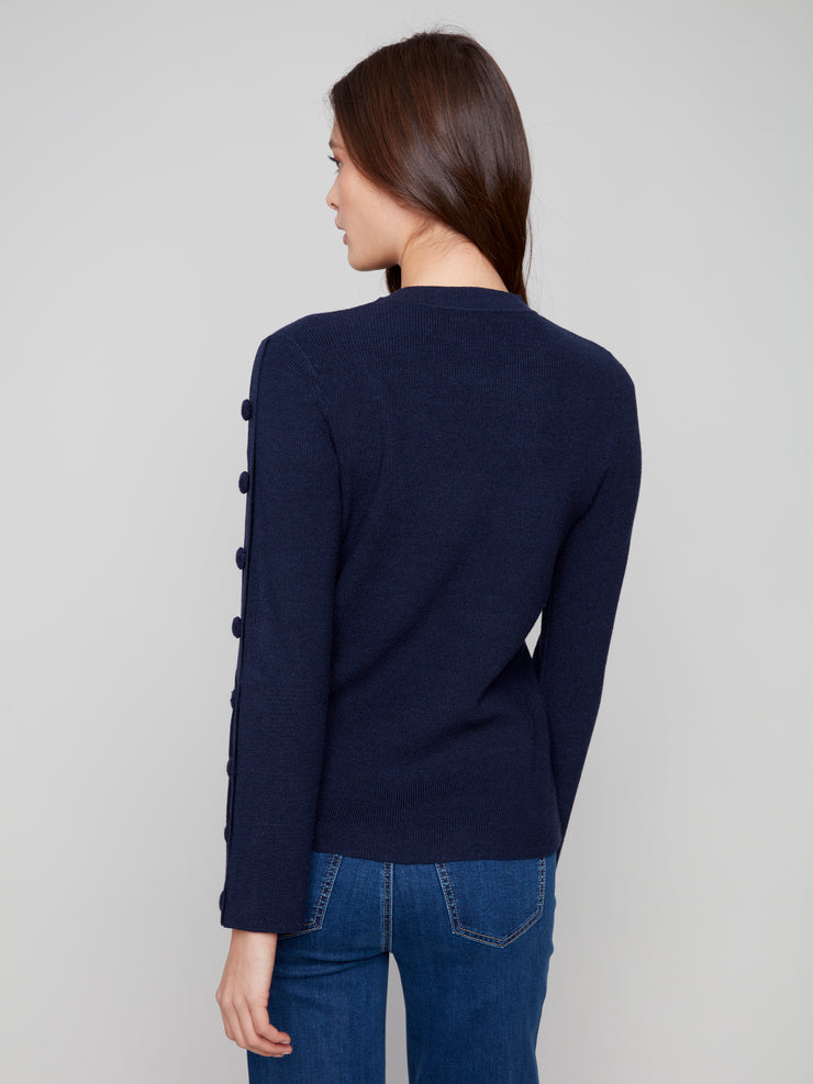 Ribbed Crew Neck Sweater