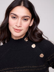 Silver Thread Strip Sweater