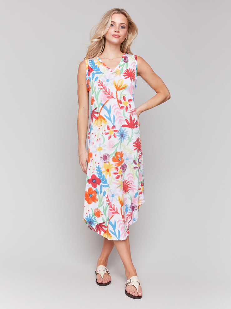 Sleeveless Printed Dress