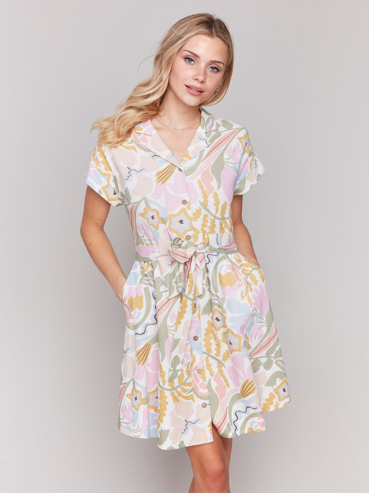 Floral Button Front Dress