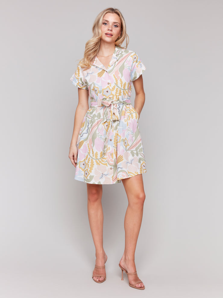 Floral Button Front Dress