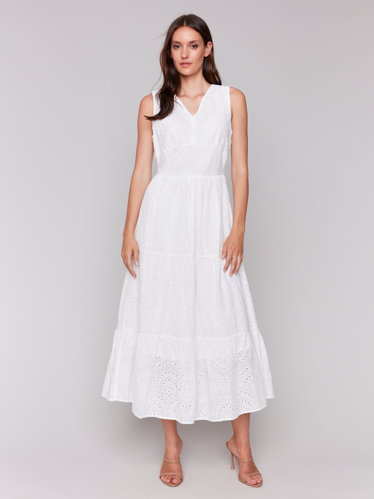 Lined Long Eyelet Dress