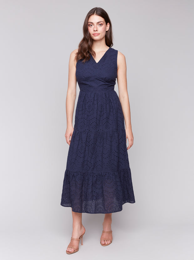 Lined Long Eyelet Dress